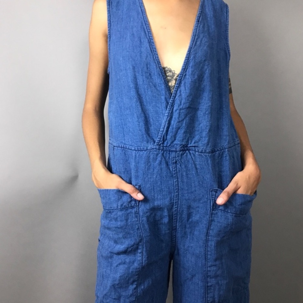 Free People Denim Jumpsuit